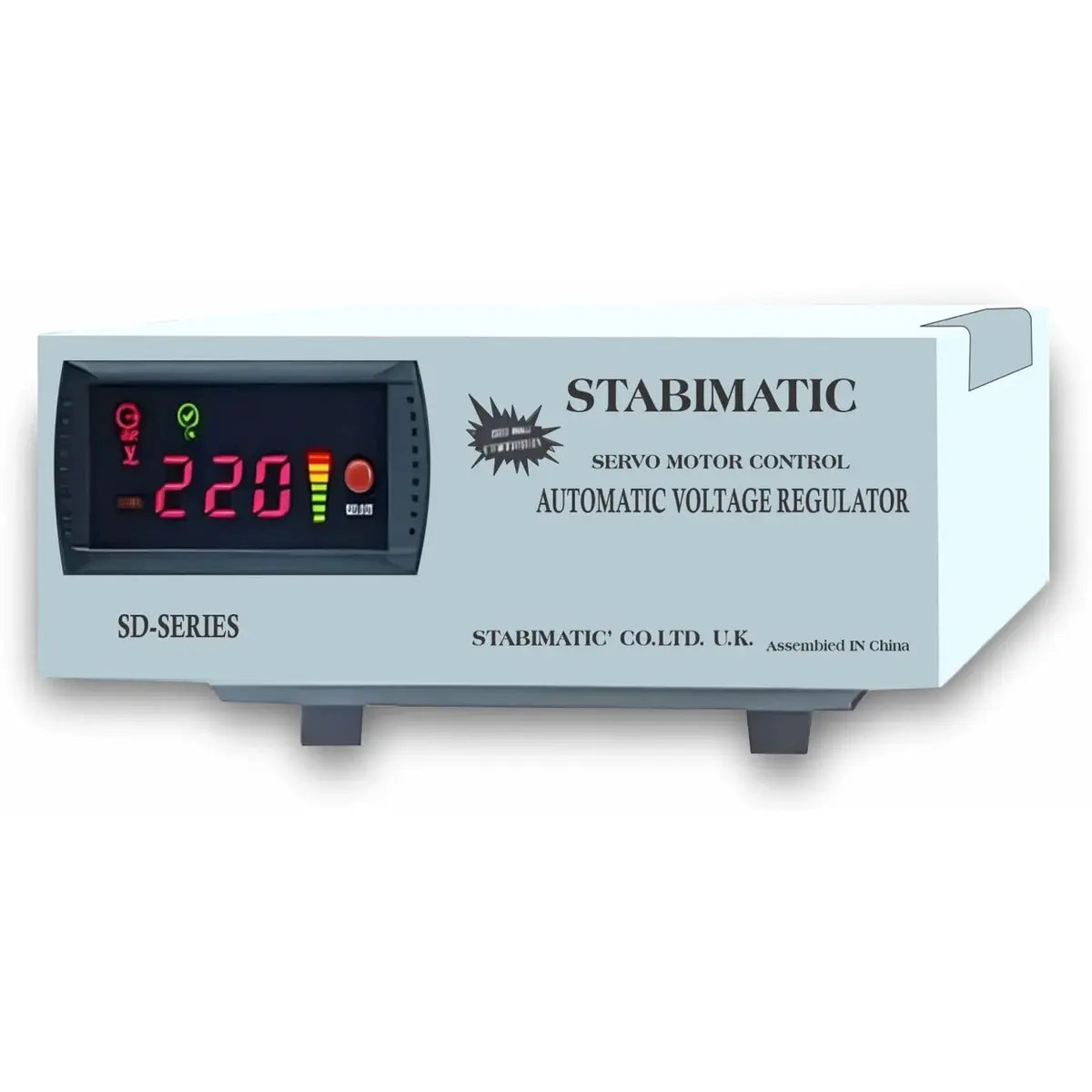 Stabimatic SD-1000C Servo Stabilizer, 1000VA, 130V-250V Input, 110V-220V Output, 0.5 Sec Response, +/- 0 to 1% Stability, 50Hz/60Hz, Pure Sine Wave