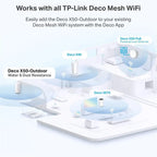 TP-Link Deco X50-Outdoor Outdoor WiFi, AX3000 Dual Band WiFi 6, Dual Gigabit Ports, Weatherproof, Works with Deco Mesh, Pole/Wall/Table Mount, 1-Pack