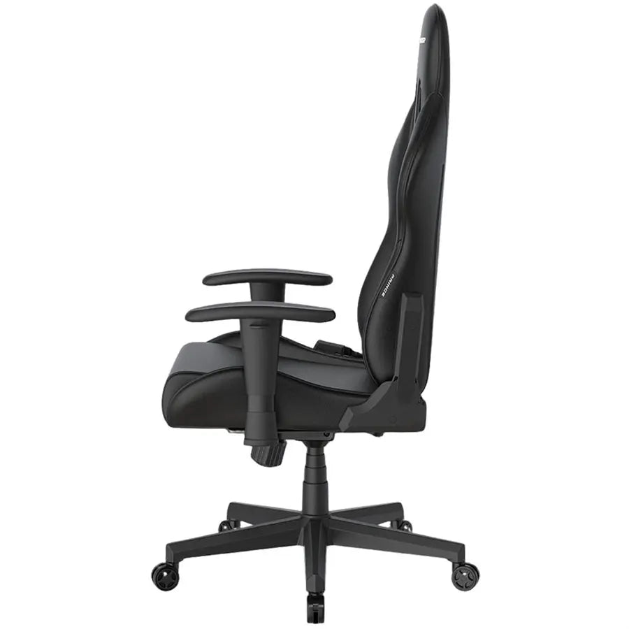 DXRacer Prince Series Gaming Chair, Racing Style, Cooling Gel Headrest, Lumbar Support, 2D Armrest, 90-135 Degree Recline, PVC Leather, Black