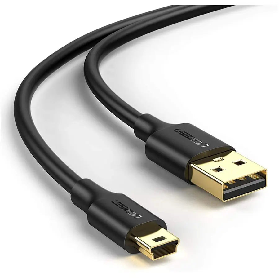 UGREEN 30472 USB 2.0 Male to Mini 5-Pin Male Cable 2 Meter, US132, Compatible With Garmin Nuvi, Dash Cam, Camera, PS3 Controller, Hard Drive, GoPro Hero 3+