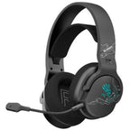 Bloody GR370 Gaming Wireless Headset, 2.4G + BT 5.3, 50mm Drivers, 45H Playtime, 7-Color Backlit, Sports Black