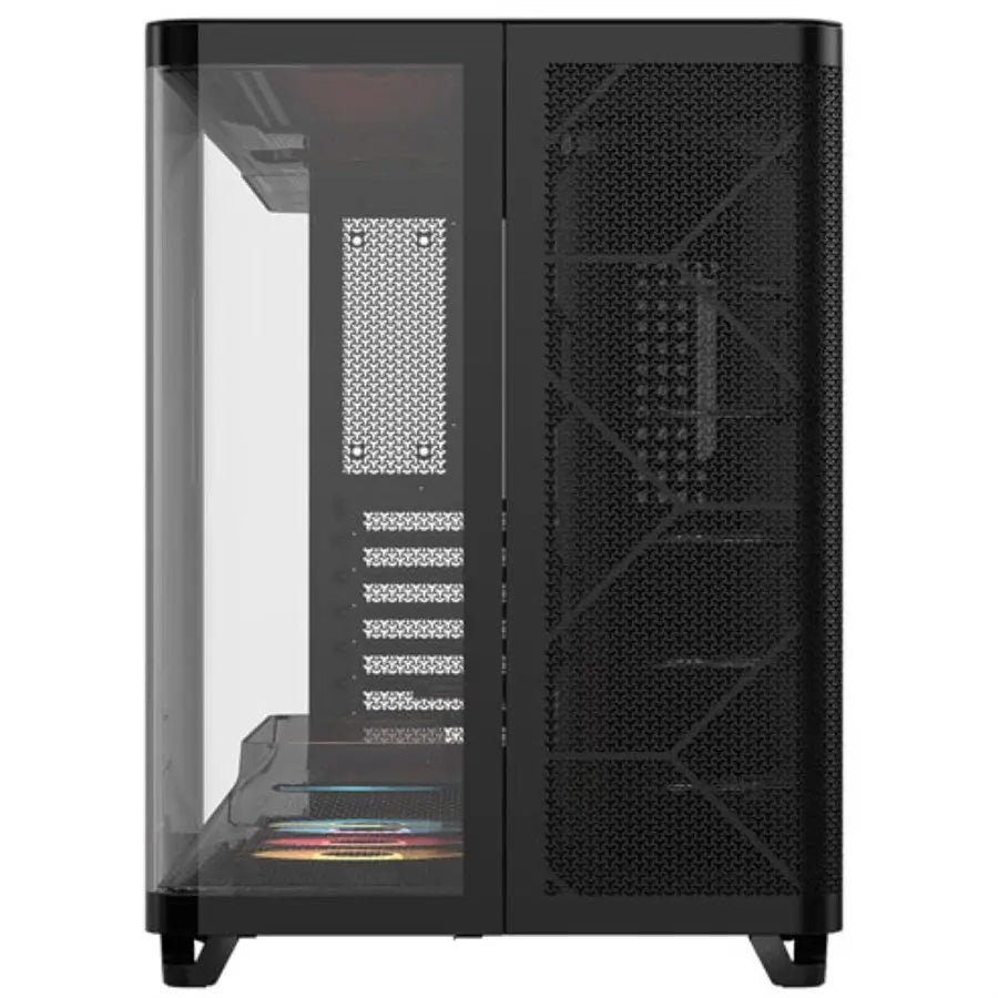 Corsair AIR 5400 LX-R ARGB iCUE Link Mid-Tower Computer Case, Triple-Chamber Design, Tempered Glass, 3x120mm RGB Fans, Black