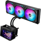 Asus ROG Ryuo IV SLC 360 ARGB Liquid CPU Cooler, 6.67' AMOLED Display, 360mm Radiator, 3x 120mm ARGB Fans, Black