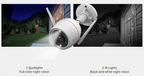 EZVIZ H3c 2K+ Wi-Fi Smart Home Camera 4MP | Color Night Vision | AI Human Detection | 2.8mm Wide-Angle Lens | Dual Antenna Wi-Fi
