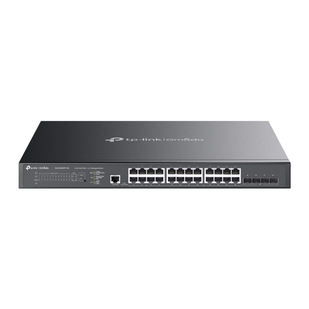 SG3428XPP-M2 JetStream 24-Port 2.5GBASE-T and 4-Port 10GE SFP+ L2+ Managed Switch with 16-Port PoE+ & 8-Port PoE++