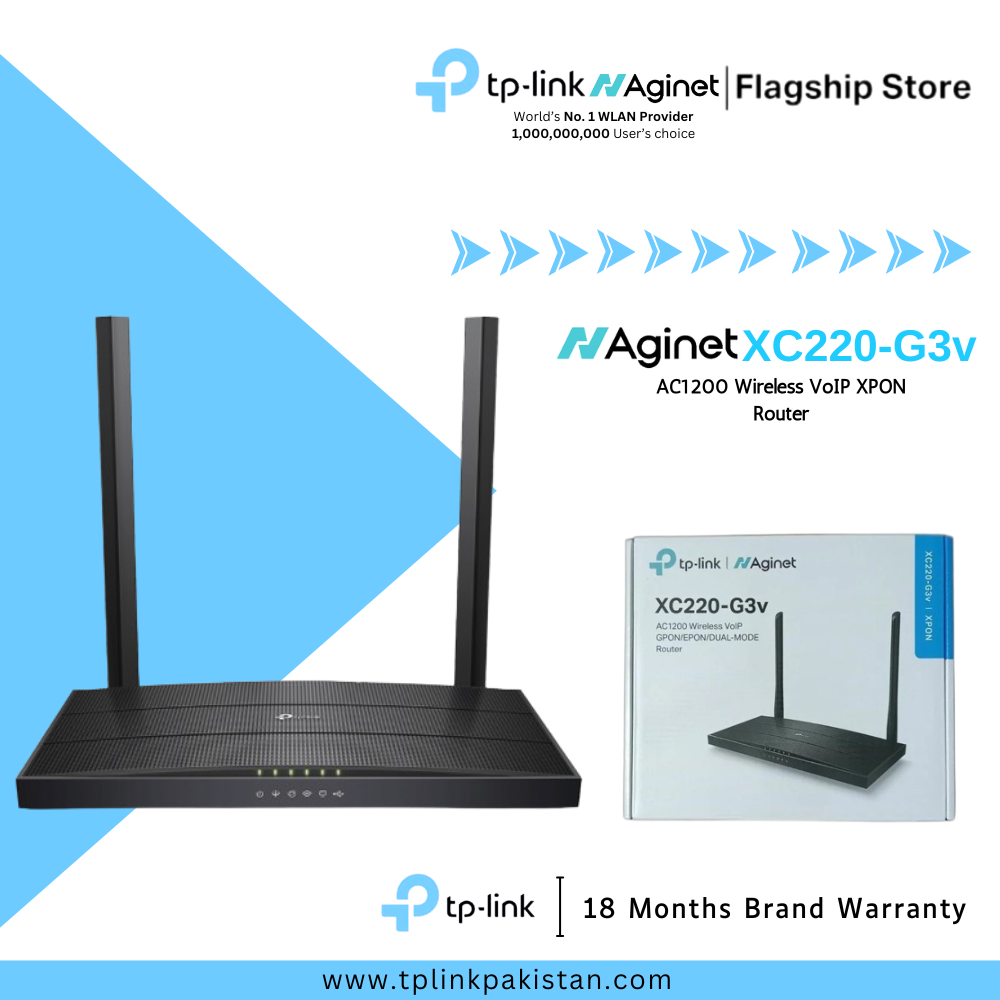 TP-Link Wi-Fi Fiber Router Dual Band Gigabit XC220-G3v XPON/EPON/GPON AC1200 Wireless VoIP XPON Router