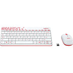 Logitech MK240 NANO Wireless Keyboard and Mouse Combo (White/Vivid Red) 920-008201