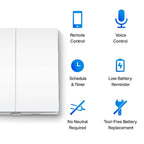 S220 Smart Light Switch, 2-Gang 1-Way