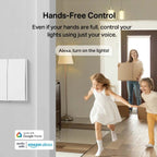 S220 Smart Light Switch, 2-Gang 1-Way