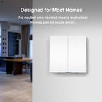 S220 Smart Light Switch, 2-Gang 1-Way