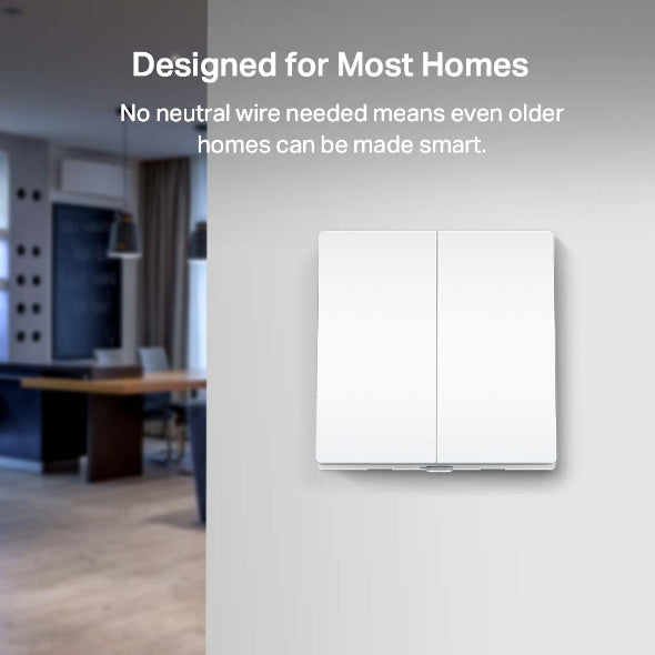S220 Smart Light Switch, 2-Gang 1-Way