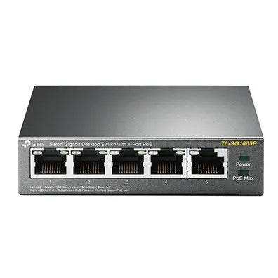 TP-Link TL-SG1005P 5-Port Gigabit Desktop Switch with 4-Port PoE, QoS, and IGMP Snooping